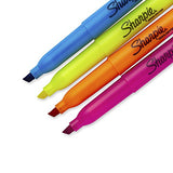 Sharpie Pocket Style Highlighters, Chisel Tip, Assorted Fluorescent, 24 Count (6 Packs of 4)