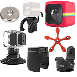 Polaroid Cube ACT II HD 1080p Lifestyle Action Video Camera (Red) Gift Bundle + Waterproof Case +