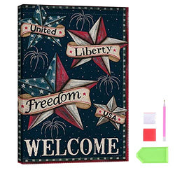 DIY Diamond Painting Kits for Adults, Kids,Room Decor House Office Presents for Her Him Starfish American Flag 11.8x15.7in 1 Pack by Juntop