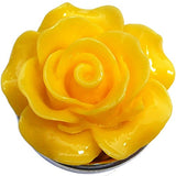 Enamel Yellow Flower Snap Charm (Standard 18mm Size)