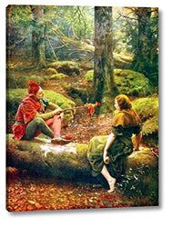 in The Forest of Arden by John Collier - 10" x 14" Gallery Wrap Giclee Canvas Print - Ready to Hang