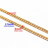 M-W 23.6" Iron Flat Chain Strap Handbag Chains Accessories Purse Straps Shoulder Replacement