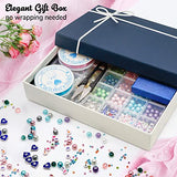 DIY Bead Kits Bracelet Making Kits for Girls Glass Bead Kits Pearl Kits Seed Bead Kits Bead Kits for Kids and Adults for Jewelry Making