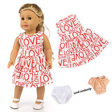 ZQDOLL 19 pcs Girl Doll Clothes Gift for American 18 inch Doll Clothes and Accessories, Including 10 Complete Sets of Clothing