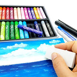 Non Toxic Gallery Soft Oil Pastels Set of 36 with Drawing Materials (Pastel Holder, Eraser)