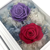 Chilly Immortal Flower Photo Frame, Preserved Flower Rose Picture Frame, Never Withered Roses Gifts