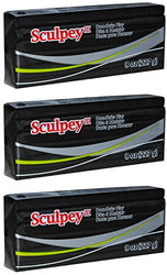 Sculpey III Oven Bake Clay, 8 Ounces, Pack of 3, Black