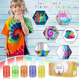 Miraclekoo Tie Dye Kit for Kids, Adults Shirt Fabric Color Dye Kit for Clothing Craft Fabric Textile Party Group Handmade Project, with Rubber Bands, Gloves, Aprons and Table Covers,18 Colors