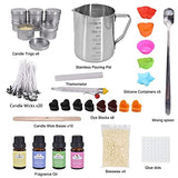 Candle Making Kit, Beeswax Candle Making Supplies Complete DIY Candle Making Kit for Adults Including Beeswax Wicks Rich Scents Dyes Tins Melting Pot and More