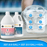 Table Top Epoxy Resin 1 Gallon Crystal Clear Resin Kit 0.5 Gallon Resin and 0.5 Gallon Hardener for Countertops, River Tables, Art Resin, DIY, Tumblers