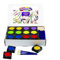 Colorations Individual Tempera Cake Classroom Pack Classroom Supplies for Arts and Crafts Multicolor Variety Pack (Pack of 36)