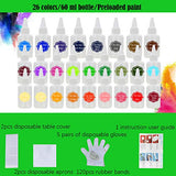 CRAZYMOTO DIY Tie Dye Kits, 26 Colors Fabric Decorating Kits for Kids, Adults and Groups Tie Dye Supplies for Party, Gathering, Festival, User-Friendly, Thanksgiving Christmas