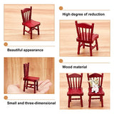 PH PandaHall 2pcs Dollhouse Chairs 1/12 Scale Miniature Furniture Chairs Tiny Furniture Model Chair for Crafts Dollhouse Accessories Home Decor Photography Props,1.5x1.5x3inch