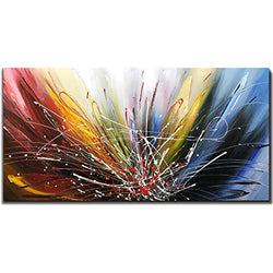 Tiancheng Art 24x48 inch Abstract Art Canvas Art Paintings Contemporary Artwork 100% Hand-Painted Oil Painting Wall Art for Living Room Ready to Hang for Home Decoration