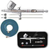 Master Airbrush Master Performance G233 Pro Set with 3 Nozzle Sets (0.2, 0.3 & 0.5mm Needles, Fluid