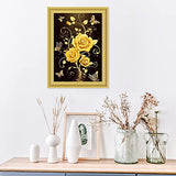 DIY 5D Diamond Painting Kits for Adults, Diamond Painting Flowers Butterfly Crystal Rhinestone Diamond Arts Craft for Home Wall Decor(11.8 X 15.7)