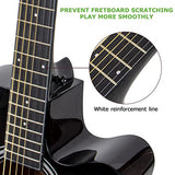 AKLOT Acoustic Guitar For Beginners, Full Size 4/4 Folk Guitars Cutaway Acoustique Guitare Starter Kit