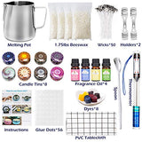 BFGTOR Candle Making Kit for Adults, Beeswax Candles Making Supplies for Beginners Include Pouring Pot, Bees Wax, Dyes, Scents, Wicks, Wicks Holder, Tins, Digital Thermometer & More