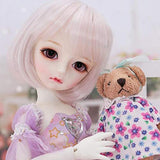 YNSW BJD Doll, Cute Doll in Purple Dress 1/6 12 Inch 30 cm Jointed Dolls Body Clothes Shoes and Wig Included There are Also