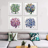 Special Shaped Diamond Art Kits Crystal Diamond Paintings Tree Arts Craft Home Wall Decor(12X12inch/Fall Tree)
