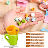 20 Pieces Mini Coffee Cups Ceramic Mugs Tea Cup Dollhouse Miniatures Food Kitchen Room Decoration Craft Accessories (Cute Style)