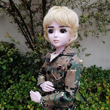 EVA BJD Andy 24" Camouflage Boy 60cm 1/3 SD Doll Ball Jointed Dolls Soldier Figure Toy
