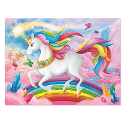 DIY 5D Unicorn Full Drill Diamond Painting by Number Art Kits for Adults Kids Home Wall Decor 11.8x15.7 inch (Unframe)