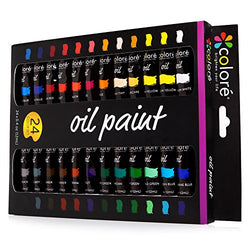 Colore Oil Paint Set – Perfect for Use On Landscape and Portrait Canvas Paintings – Great for