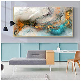Print On Canvas Gray Blue Yellow Cloud Abstract Canvas Painting Wall Art Prints Poster Picture Living Home Room Decoration No Frame