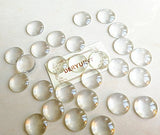 60 Pieces Glass Dome Cabochons Clear Round Cabochons Tiles Clear Cameo, Non-calibrated Round 1