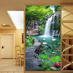 DIY 5D Diamond Painting by Number Kits Large Size,Waterfall Landscape 36x72in Diamonds Dot Round Full Drill Crystal Cross Stitch Canvas Wall Art Decor 90x180cm