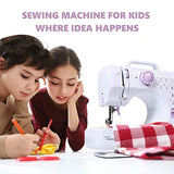 UPFOX Mini Sewing Machine for Beginners maquina de coser Handheld Portable Sewing Machine for Kids Small Beginner Sewing Machine with Double Thread and Free Arm 2-Speed with Foot Peda