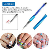 Beetles Nail Art Liner Brushes, Nail Gel Polish Painting Nail Art Design Brush Pen Set Diamond application Rhinestone Handle, Nail Dotting Painting Drawing Pen Size 5/7/9/11/20mm, 5Pcs