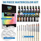 Watercolor Paint Set Watercolor Paint Kit Includes Water Color Paint & Art Supplies- Watercolor Paints, Watercolor Brushes. Water Color Set for Artist, Adults and Kids. Great Water Coloring Paint.