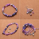 EIOSUN Beads for Bracelets Making, 200pcs Bracelet Making Kit Crystal Glass Beads for DIY Craft Jewelry Making, Loose Bead