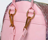 SEALINF Women Girl Bling Mini Backpack Convertible Shoulder Cross Bags Purse (pink-2)
