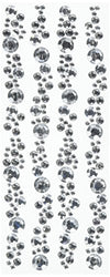 Darice DT2514-01 David Tutera Trim Adhesive Rhinestone, 6.2 by 0.5-Inch, Silver/Clear