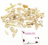 100g (70-80pcs) Mixed Charms Pendants Assorted DIY Antique Charms Pendant (100g mixed gold and KC