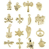 Charms, Buytra Wholesale Bulk 50 Pack Mixed Gold Pendant Charms for Jewelry Making Bracelet