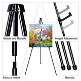 OUTNEE Easel Stand for Display Wedding Sign - 63" Foldable Easel Portable Artist Floor Easel - Easy Folding Telescopic Adjustable Art Poster Metal Stand (2 Pack)