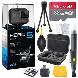 GoPro HERO 5 Black (7 items) + 32 GB Micro SD + Case + Accessory Bundle