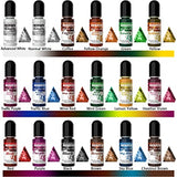 Alcohol Ink Set - 24 Colors High Concentrated Alcohol Based Ink, Contains 6 Colors Metallic Alcohol Ink, Great for Resin Petri Dish Making, Epoxy Resin Art, Tumbler Painting - 10ml Each