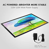 A2 LED Light Box, NXENTC Portable Tracing Light Pad USB Powered Light Drawing Board Kit Ultra-Thin Adjustable Brightness Copy Board for Animation, Artists Designing, Sketching, X-ray Viewing(Black)