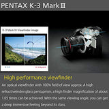 Pentax K-3 Mark III Flagship APS-C Silver Camera Body - 12fps, Touch Screen LCD, Weather Resistant Magnesium Alloy Body with in-Body 5-Axis Shake Reduction. 1.05x Optical viewfinder with 100% FOV