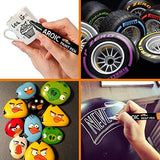 Paint Pens for Rock Painting - Write On Anything! Paint pens for Rock, Wood, Metal, Plastic, Glass, Canvas, Ceramic & More! Low-Odor, Oil-Based, Medium-Tip Paint Markers (48 Pack)