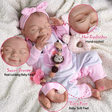 RSG Lifelike Reborn Baby Dolls - 20-Inch Sweet Smile Realistic-Newborn Baby Dolls Full Body Vinyl Sleeping Baby Girl Real Life Baby Dolls with Toy Accessories Gift Set for Kids Age 3+ & Collection