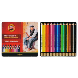 Koh-i-noor 24 Mondeluz Aquarelle Colored Pencils. 3724