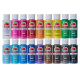 Apple Barrel PROMOABI Acrylic Paint Set, 2 Fl Oz (Pack of 18), Assorted Matte Colors, 18 Count & Acrylic Paint in Assorted Colors (2 oz), 20577, Barn Red