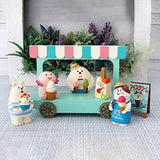 Miniature Ice Cream Van, Miniature Ice Cream Van Little Decorative Wooden Ice Cream Cart Model Toy Miniature Scene Prop for Gifts - S