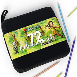 Zenacolor 72 Count Color Pencil Set with Case - Giant Pack of Colored Pencils for Adult Coloring and Arts and Crafts for Adults and Beginners - Artist Premium Colored Pencils Soft, Craft Supplies